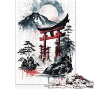 Rompecabezas de tinta abstracta japonesa para adultos, 500 piezas, rompecabezas para adultos y adolescentes, regalo de amigo invisible, 500 piezas (52 x 38 cm)