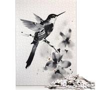 Rompecabezas de Tinta de colibrí, 100% cartón Reciclado, de Primera Calidad, para Adultos y niños, 1000 Piezas (75 x 50 cm)