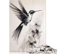 Rompecabezas de Tinta de colibrí, Materiales respetuosos con el Medio Ambiente, 100% cartón Reciclado, para Mujeres y Hombres, 1000 Piezas (75 x 50 cm)