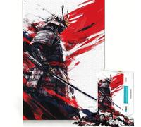 Rompecabezas de Tinta de Guerreros samurái de 1000 Piezas para Adultos Fortalece la Memoria, Calma la Mente, cálida Sorpresa (38x52cm)