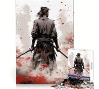 Rompecabezas de Tinta de Guerreros samuráis para Adolescentes, 1000 Piezas, Juguete para ejercitar el Cerebro, relajación Mental, Arte para armar, (38x52cm)