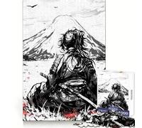 Rompecabezas de Tinta Negra Samurai Ronin para Adultos, 1000 Piezas, Juguete de lógica Fina, diversión Tranquila, Bordes limpios, Regalo considerado (38x52cm)