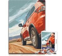 Rompecabezas de Todoterreno Rojo en una Carretera desértica para Adolescentes, 1000 Piezas, Juego Educativo de concentración Mental, Idea conmovedora, tamaño 38x52cm