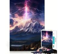 Rompecabezas de tormenta eléctrica en la montaña, 1000 Piezas, para Adolescentes, para Fortalecer la Memoria, para el hogar, para el Ocio, con Bordes limpios, un Regalo entrañable (38x26cm)