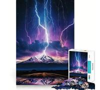 Rompecabezas de tormenta eléctrica en la montaña para Adolescentes, 1000 Piezas, diseño Relajante y fácil de armar, Regalo clásico (50x75cm)