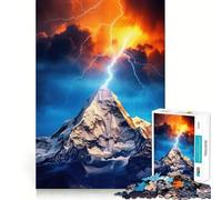 Rompecabezas de tormenta eléctrica en la montaña para Adultos, 1000 Piezas, Juguete de lógica Resistente, Juego Relajante, Borde Transparente, Regalo artístico (50x75cm)