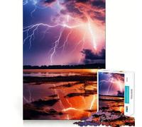Rompecabezas de tormenta eléctrica y relámpagos para Adolescentes, 1000 Piezas, para Mejorar la Memoria, Entretenimiento en casa, Bordes precisos, 50x75cm