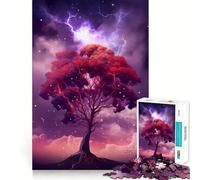 Rompecabezas de tormenta y árbol de 1000 Piezas para Adultos Mejora la Memoria Tiempo de Aprendizaje Imagen para armar Obra de Arte 50x75cm