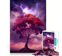 Rompecabezas de tormenta y árbol para Adultos, 1000 Piezas Juguete Inteligente para el hogar Disfrute de un Corte preciso Decoración de Pared 38x26cm