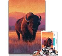 Rompecabezas de Toro de la Pradera para Adolescentes, 1000 Piezas, desafiantes, Pero Divertidos y Divertidos Regalo de cumpleaños, decoración de Pared (38x26cm)