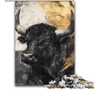 Rompecabezas de Toro de Oro Negro para Adultos y Adolescentes, 2000 Piezas, para Pasar el rato en casa Cada Pieza es única Juego desafiante y Divertido para Toda la Familia 70x100cm