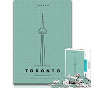 Rompecabezas de Toronto, Ontario, 1000 Piezas para Adolescentes, Juego desafiante y Familiar, decoración de Pared, cumpleaños y Navidad, 38x26cm
