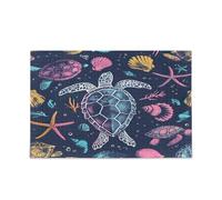 Rompecabezas de tortuga, conchas marinas azules, 1000 piezas, 29.5 x 19.7 pulgadas