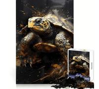 Rompecabezas de Tortuga de 1000 Piezas para Adolescentes Desarrollo de Habilidades analíticas, diversión Tranquila, ensamblaje preciso, Regalo Elegante de Navidad (38x52cm)