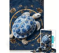 Rompecabezas de Tortuga de Porcelana Reborn para Adolescentes, 1000 Piezas, lógica Clara, Juguete, Juego Lento, Disfruta, Corte, Sorpresa de cumpleaños (38x52cm)