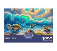 Rompecabezas de Tortuga Marina para Adultos y niños. 1000 Piezas, Juguete desafiante caprichoso, Juegos educativos, decoración para el hogar para Juegos educativos y Regalos, 38x26 cm/1000 pzas