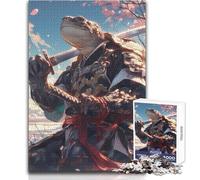 Rompecabezas de Tortuga samurái Sakura de 1000 Piezas, Divertido Juego de Desarrollo cognitivo, Regalo de celebración Especial y reflexivo, tamaño 50x75cm