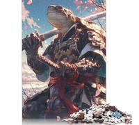 Rompecabezas de Tortuga samurái Sakura, Materiales respetuosos con el Medio Ambiente, 100% cartón Reciclado, para Mujeres y Hombres, 1000 Piezas (75 x 50 cm)