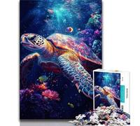 Rompecabezas de Tortugas de fantasía para Adolescentes, 1000 Piezas Juegos Divertidos Cada Pieza es única Juego desafiante y Divertido para Toda la Familia (50x75cm)