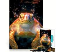 Rompecabezas de Tortugas Marinas en Primer Plano para Adolescentes, 1000 Piezas Refuerza la Memoria Pasatiempo Tranquilo Borde de Calidad Regalo Festivo (38x52cm)