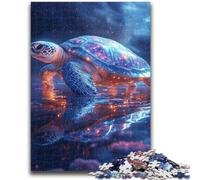 Rompecabezas de Tortugas para Adolescentes, Juego desafiante y Familiar, decoración de Pared, cumpleaños y Navidad, 26x38cm