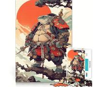 Rompecabezas de Tortugas samurái para Adultos, 1000 Piezas, Juego Mental, Juguete para aliviar la ansiedad, Arte de Corte preciso, Coleccionable (38x26cm)