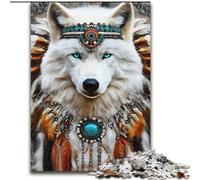 Rompecabezas de tótem de Lobo para Adolescentes (1000 Piezas), Juego desafiante, Cada Pieza es única, Divertido y desafiante Juego Familiar (26x38cm)