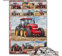 Rompecabezas de Tractor agrícola para Adultos y Adolescentes, Ideal para Noches de Juegos, Juguete Colorido para Regalar en casa (26x38cm)