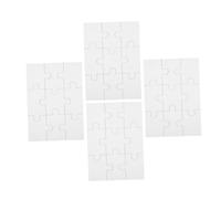 Rompecabezas de transferencia de calor en blanco de 4 hojas para manualidades de sublimación para fotos personalizadas para familiares y amigos, diversión creativa para todas las edades