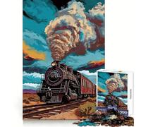 Rompecabezas de Tren Antiguo de 1000 Piezas para Adolescentes Ideal para Recordar Momentos de Tranquilidad Corte Suave Regalo Elegante (38x52cm)