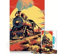 Rompecabezas de Tren Antiguo de 1000 Piezas para Adultos, Juguete para estimular la lógica, Divertido y Elegante, Regalo (50x75cm)
