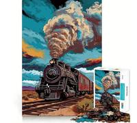 Rompecabezas de Tren Antiguo de 1000 Piezas para Adultos, Juguete Que desafía la Mente, diversión en Conjunto, Corte de Calidad, (38x26cm)