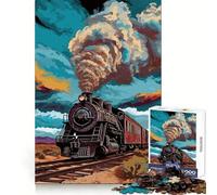 Rompecabezas de Tren Antiguo de 1000 Piezas para Adultos, Juguete Que desafía la Mente, diversión en Conjunto, Corte de Calidad, (38x26cm)