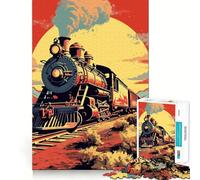 Rompecabezas de Tren Antiguo para Adolescentes, 1000 Piezas, Juguete Intelectual, diversión en Interiores, Corte de Calidad, Regalo Creativo (38x52cm)