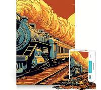Rompecabezas de Tren Antiguo para Adolescentes, 1000 Piezas, Juguete Intelectual, Escape Tranquilo, Corte de Calidad, Regalo de Temporada (38x26cm)