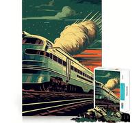 Rompecabezas de Tren Antiguo para Adolescentes, 1000 Piezas, para Fortalecer la Memoria, Momentos de Paz, Regalo clásico (50x75cm)