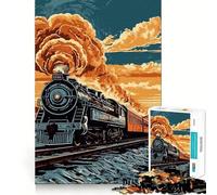 Rompecabezas de Tren Antiguo para Adultos, 1000 Piezas, Rompecabezas Mental, Relajante, para armar, (50x75cm)