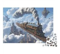 Rompecabezas de Tren con Paisaje. Extremadamente desafiante. Apto para Todas Las Edades y géneros. Fortalece los Lazos. Pasa el Tiempo. 300 Piezas (40x28cm).