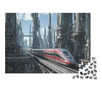Rompecabezas de Tren con Paisaje. Extremadamente desafiante. Apto para Todas Las Edades y géneros. Fortalece los Lazos. Pasa el Tiempo. 500 Piezas (52x38cm).