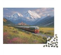 Rompecabezas de Tren con Paisaje. Extremadamente desafiante. Apto para Todas Las Edades y géneros. Fortalece los Lazos. Pasa el Tiempo. 1000 Piezas (75x50cm).