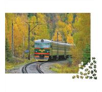 Rompecabezas de Tren con Paisaje. Extremadamente desafiante. Apto para Todas Las Edades y géneros. Fortalece los Lazos. Pasa el Tiempo. 300 Piezas (40x28cm).