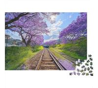 Rompecabezas de Tren con Paisaje. Ideal para Entretenimiento Familiar. Divertido y Bonito. Alta dificultad. 500 Piezas (52x38cm).