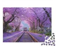 Rompecabezas de Tren con Paisaje. Ideal para Entretenimiento Familiar. Divertido y Bonito. Alta dificultad. 500 Piezas (52x38cm).