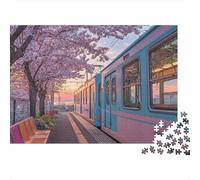 Rompecabezas de Tren con Paisaje. Ideal para Entretenimiento Familiar. Divertido y Bonito. Alta dificultad. 500 Piezas (52x38cm).