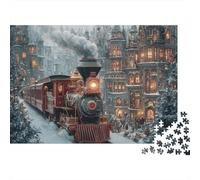 Rompecabezas de Tren con Paisaje. Juego Educativo y Divertido Apto para Toda la Familia. Alta dificultad, Pero no Aburrido. 300 Piezas (40 x 28 cm).