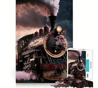 Rompecabezas de Tren de Vapor para Adolescentes, 1000 Piezas, Juego de lógica, diversión en Interiores, Pieza de colección de Arte con Bordes precisos 38x26cm