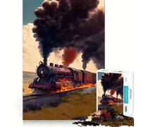 Rompecabezas de Tren de Vapor para Adolescentes, 1000 Piezas, Juguete para ejercitar la Mente, Actividad para el hogar, decoración de Pared con Corte de precisión 38x52cm