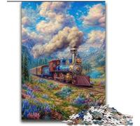 Rompecabezas de Tren en Movimiento para Adultos, 2000 Piezas, Juego Familiar antiestrés, desafío difícil, Regalo para Amigos y Familiares (70x100cm)