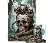 Rompecabezas de trillizos con Calaveras del Bosque,1000 Piezas,Juego Que estimula el Cerebro,Ajuste Espacios,Entretenimiento Acogedor para Interiores para Todos (38x52cm)