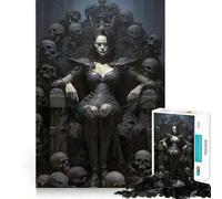 Rompecabezas de Trono de Calavera de Reina para Adolescentes, 1000 Piezas, Juguete Intelectual, diversión en Interiores, Corte de Calidad, Regalo Creativo (38x52cm)